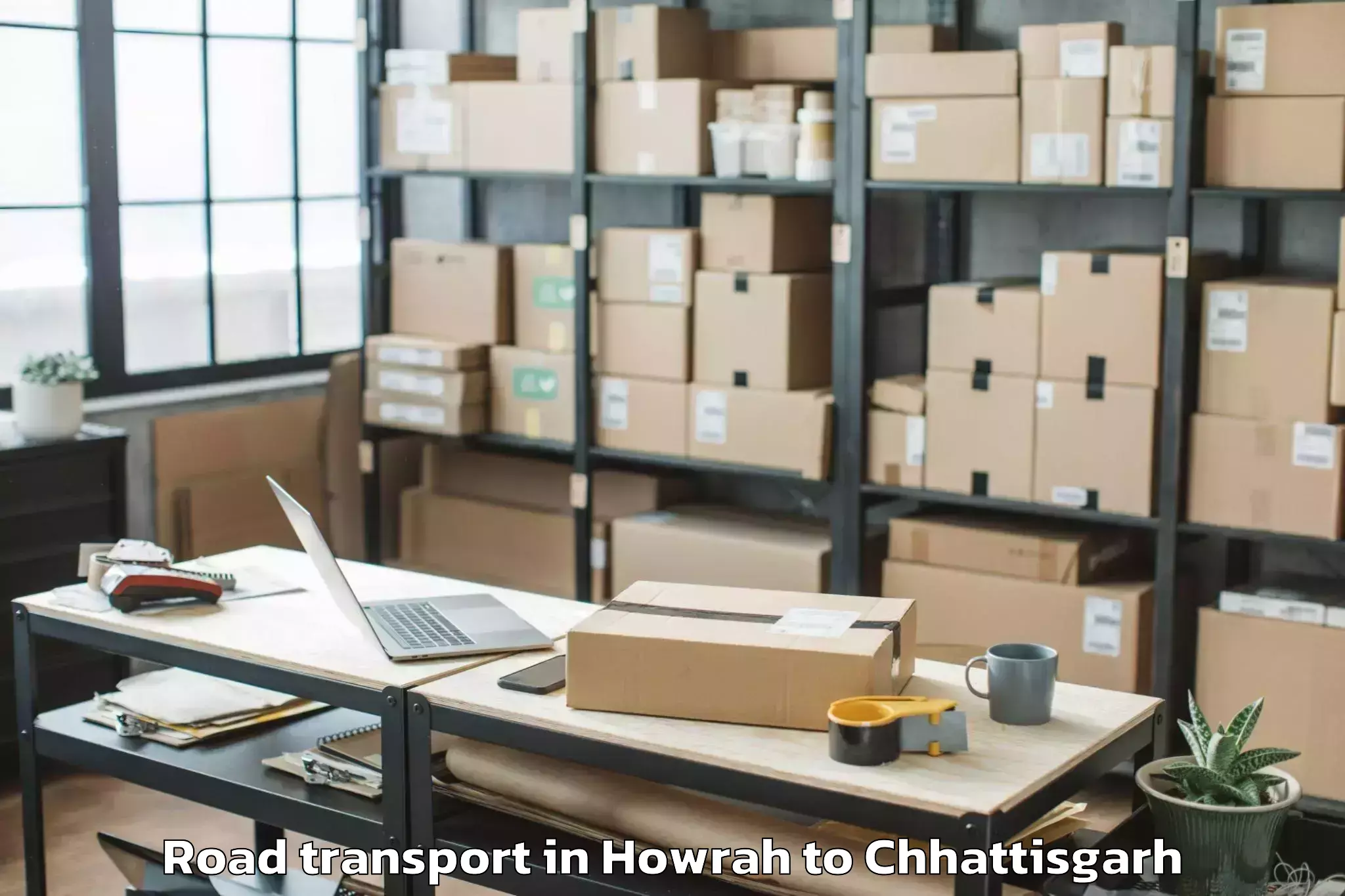 Professional Howrah to Chirimiri Road Transport